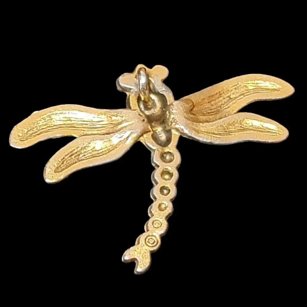 Dragonfly Pendant Gold-tone 1.25